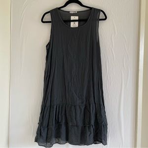 Saga Gray Sheer Sleeveless Dress Size M